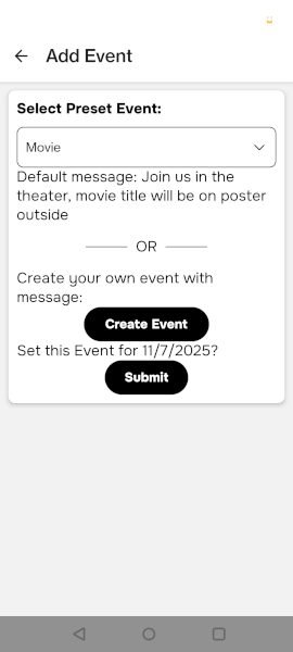 Photo of event screens