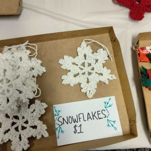 Photo of crochet snowflake